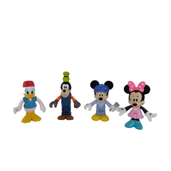 Disney Mickey Mouse Clubhouse Action Figure Toy Donald Goofy Minnie Cake Toppers - Picture 1 of 6